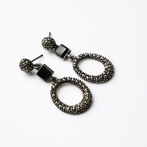 925 Silver Art Deco Marcasite Earrings